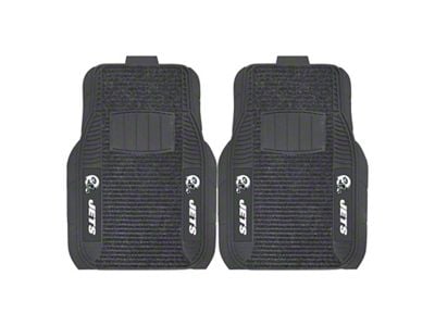 Molded Front Floor Mats with New York Jets Logo (Universal; Some Adaptation May Be Required)
