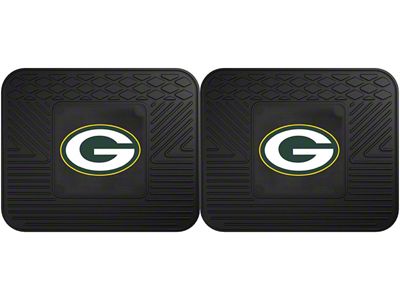 Molded Rear Floor Mats with Green Bay Packers Logo (Universal; Some Adaptation May Be Required)
