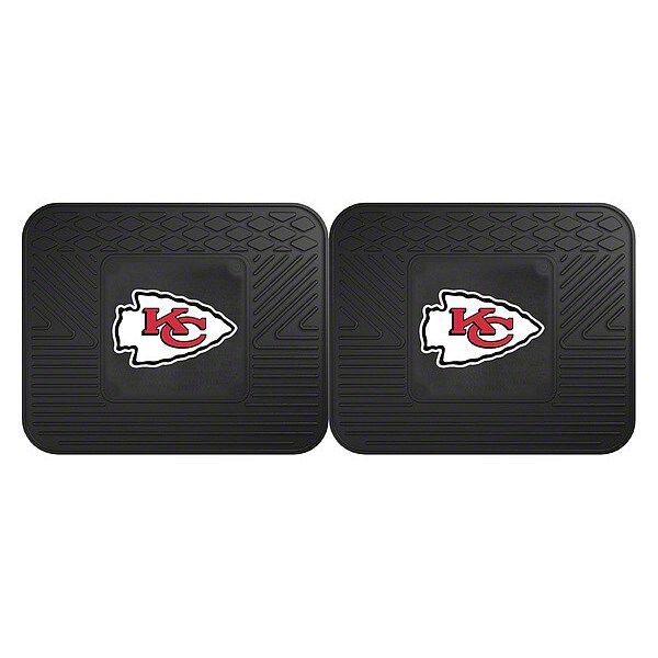 Jeep Wrangler Molded Rear Floor Mats with Kansas City Chiefs Logo