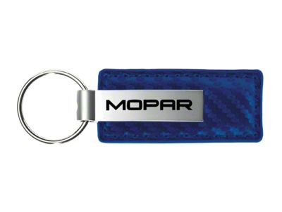 MOPAR Blue Carbon Fiber Leather Key Fob