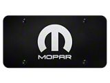 MOPAR License Plate; Black (Universal; Some Adaptation May Be Required)