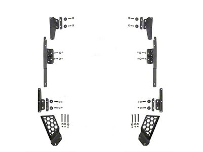 Go Rhino SRM Roll Bar Mounting Kit; Textured Black (18-25 Jeep Wrangler JL)