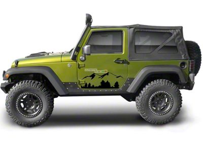 Mountain Graphics; Gloss Black (07-18 Jeep Wrangler JK)
