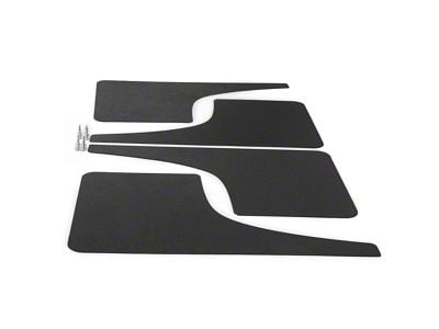 Mud Flaps; Front and Rear; Satin Black Vinyl (07-18 Jeep Wrangler JK)