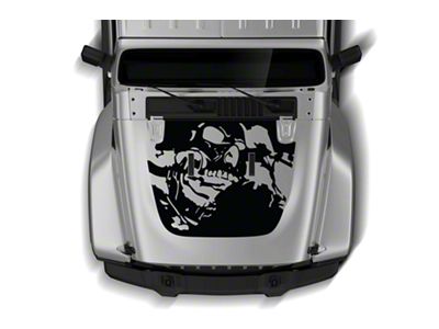 Nightmare Hood Graphic; Matte Black (18-25 Jeep Wrangler JL, Excluding Rubicon 392)