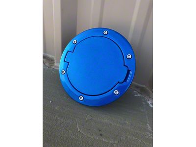 Non-Locking Fuel Door; Hydro Blue (07-18 Jeep Wrangler JK)
