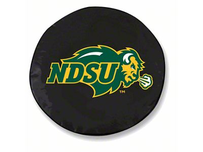 North Dakota State Spare Tire Cover with Camera Port; Black (18-25 Jeep Wrangler JL)