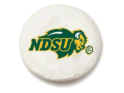 North Dakota State Spare Tire Cover with Camera Port; White (18-25 Jeep Wrangler JL)