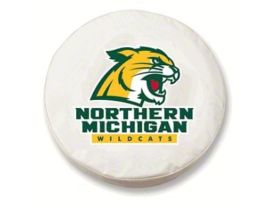Northern Michigan University Spare Tire Cover with Camera Port; White (18-25 Jeep Wrangler JL)