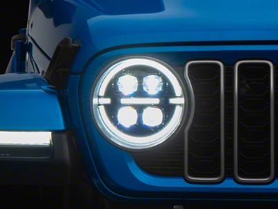 AlphaRex NOVA-Series LED Projector Headlights; Alpha Black Housing; Clear Lens (18-25 Jeep Wrangler JL)