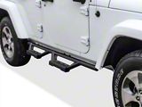 Octagon Tube Drop Style Nerf Side Step Bars; Black (07-18 Jeep Wrangler JK 4-Door)