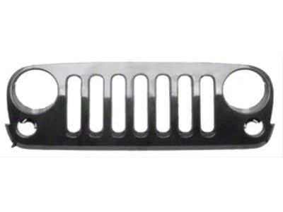 OE Certified Replacement Grille; Matte Black (07-18 Jeep Wrangler JK)