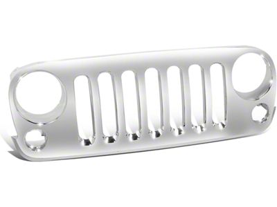 OE Style Replacement Grille; Chrome (07-18 Jeep Wrangler JK)