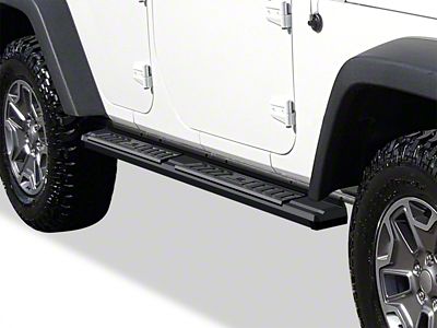 OE Style Running Boards; Black (07-18 Jeep Wrangler JK 2-Door)