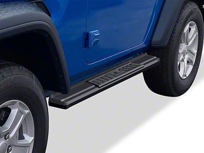 OE Style Running Boards; Black (07-18 Jeep Wrangler JK 4-Door)