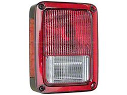 OE Style Tail Light; Chrome Housing; Red/Clear Lens; Driver Side (07-18 Jeep Wrangler JK)