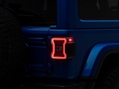 OEM Style Tail Light; Chrome Housing; Red Clear Lens; Passenger Side (18-25 Jeep Wrangler JL w/ Factory LED Tail Lights & w/o Blind Spot)