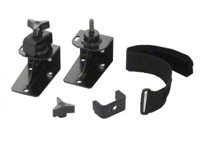 Off-Road Jack Hood Hinge Mount; Black (07-18 Jeep Wrangler JK)