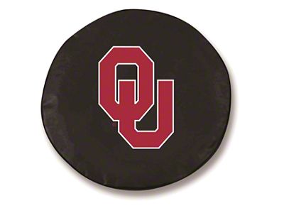 Oklahoma University Spare Tire Cover with Camera Port; Black (18-25 Jeep Wrangler JL)
