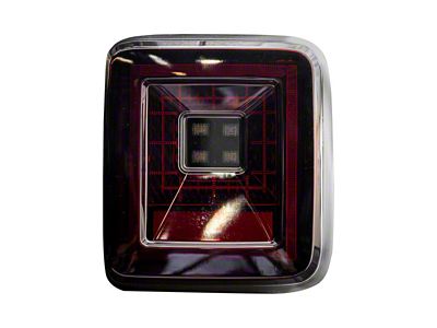 OLED Tail Lights; Black Housing; Red Smoked Lens (18-25 Jeep Wrangler JL w/ Factory Halogen Tail Lights)
