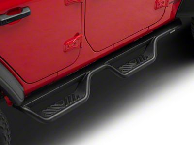 Westin Outlaw Drop Nerf Side Step Bars; Textured Black (18-25 Jeep Wrangler JL 4-Door)