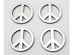 Peace Sign Emblems; Brushed (Universal; Some Adaptation May Be Required)