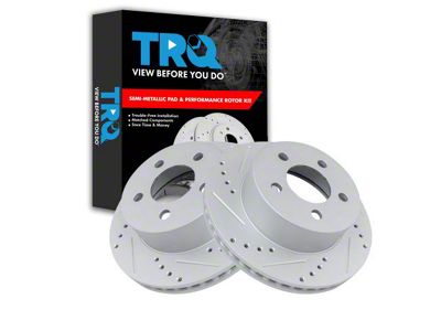 Performance Drilled and Slotted Rotors; Front Pair (1999 Jeep Wrangler TJ w/ 3-Inch Cast Rotors; 00-06 Jeep Wrangler TJ)