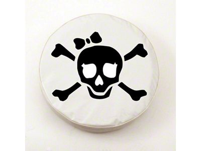 Pirate Girl Spare Tire Cover; White (66-18 Jeep CJ5, CJ7, Wrangler YJ, TJ & JK)
