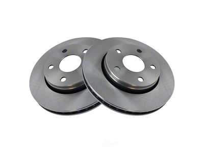 Plain Vented Rotors; Front Pair (07-18 Jeep Wrangler JK)