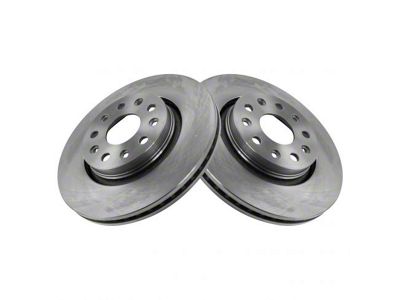 Plain Vented Rotors; Front Pair (18-25 Jeep Wrangler JL w/ 342mm Solid Rear Rotors)