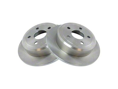 Plain Vented Rotors; Rear Pair (07-18 Jeep Wrangler JK)