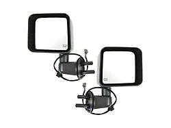 Powered Heated Mirrors; Textured Black (11-13 Jeep Wrangler JK)
