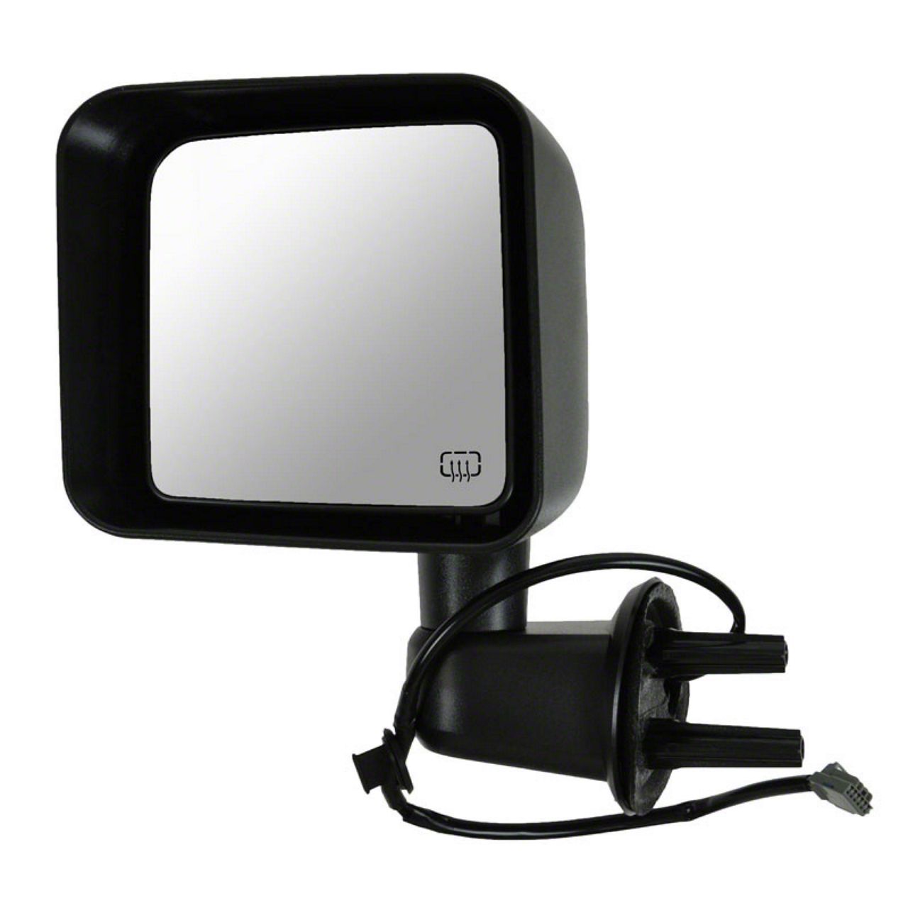 Left Side Power Heated Mirror For 2014 Jeep Wrangler (JK) - Manual Folding, Textured Black 3 thumbnail image