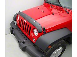 Premium Bolt-On Look Hood Deflector; Textured (07-18 Jeep Wrangler JK)