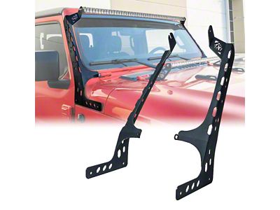Prevail Series 50-Inch Light Bar Mounting Bracket Set (18-25 Jeep Wrangler JL, Excluding 4xe & Rubicon 392)