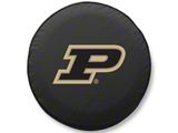 Purdue University Spare Tire Cover with Camera Port; Black (18-25 Jeep Wrangler JL)