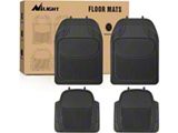 PVC Front and Rear Floor Mats; Black (Universal; Some Adaptation May Be Required)