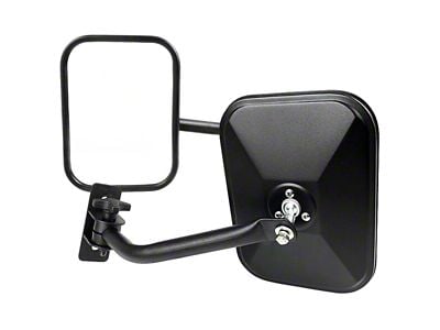Quick Release Side Mirrors; Square (97-18 Jeep Wrangler TJ & JK)