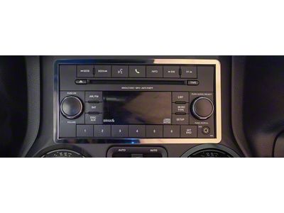 Radio Trim Ring; Stainless Steel; 1-Piece (07-18 Jeep Wrangler JK)