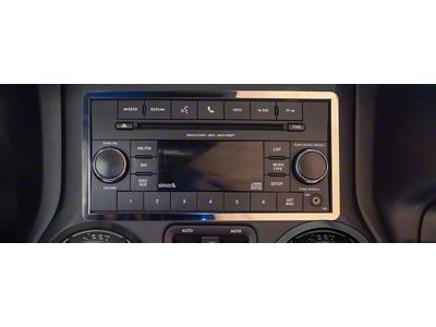 Radio Trim Ring; Stainless Steel; 1-Piece (07-18 Jeep Wrangler JK)