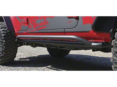 Rail Side Rocker Guard Steps; Black (18-25 Jeep Wrangler JL 2-Door)