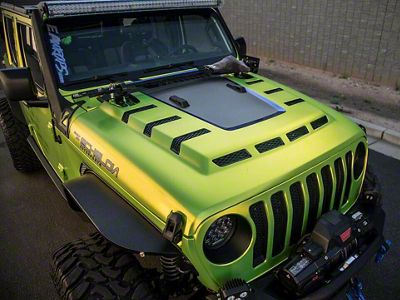 Ram Air Extractor Hood; Unpainted (18-25 Jeep Wrangler JL)