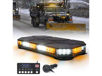 Ranger G1 Series Mini Emergency Rooftop Light Bar with Magnetic Base; White and Amber (Universal; Some Adaptation May Be Required)
