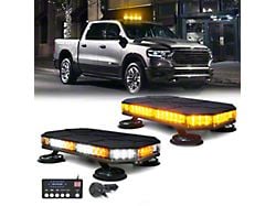 Ranger G2 Series Mini Emergency Rooftop Light Bar with Magnetic Base; White and Amber (Universal; Some Adaptation May Be Required)