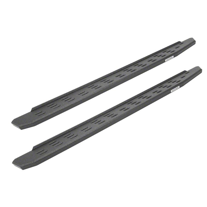 RB10 Running Boards With Mounting Brackets & 2 Pairs of Drop Steps Kit Protective Bedliner Coating 2016-2026 Ford F-150/ F-250/F-350 Go Rhino