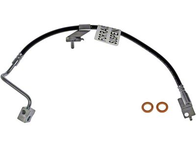Rear Brake Hydraulic Hose for Lifted Applications; Center (97-06 Jeep Wrangler TJ)