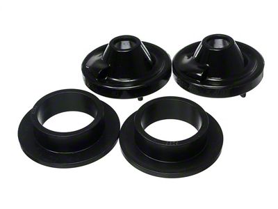 Rear Coil Spring Isolators; Black (18-25 Jeep Wrangler JL)