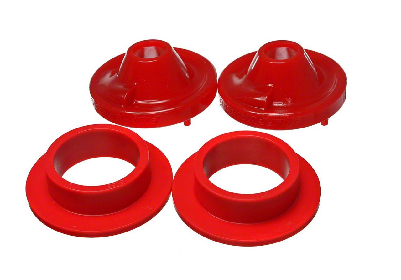 Jeep Wrangler Rear Coil Spring Isolators; Red (1824 Jeep Wrangler JL