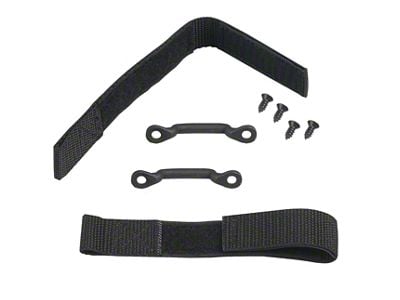 Rear Door Limiting Strap Kit; Black (07-25 Jeep Wrangler JK & JL)