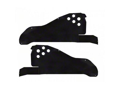 Rear Inner Fender Insert Kit; Bare Metal (07-18 Jeep Wrangler JK)